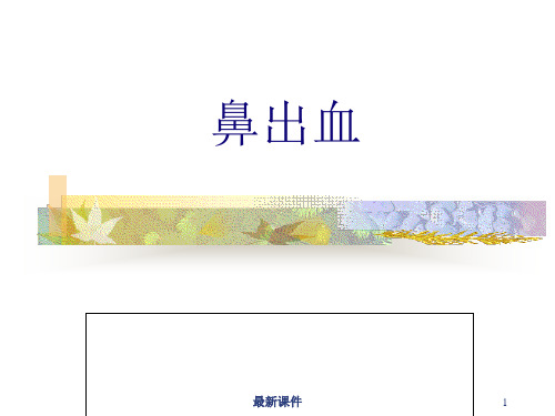 鼻出血课件ppt课件