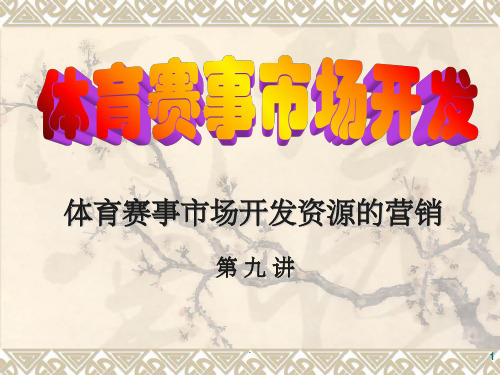 体育赛事市场开发ppt课件
