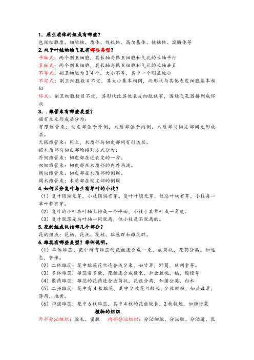 药植生药复习总结