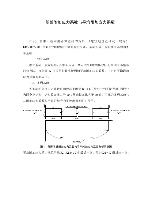 条形基础平均附加应力系数