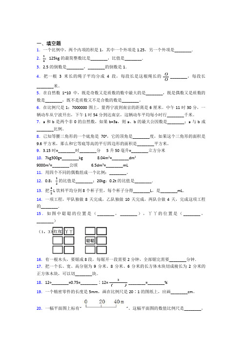 【精选试卷】上海上海市实验学校西校小升初数学填空题专项练习经典题