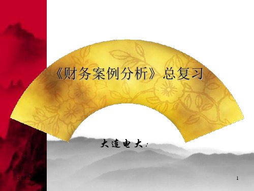 《财务案例分析》总复习PPT课件