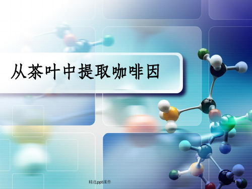 从茶叶中提取咖啡因ppt课件