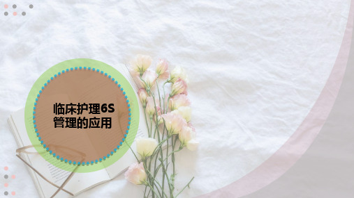 6S管理在临床护理工作中的应用