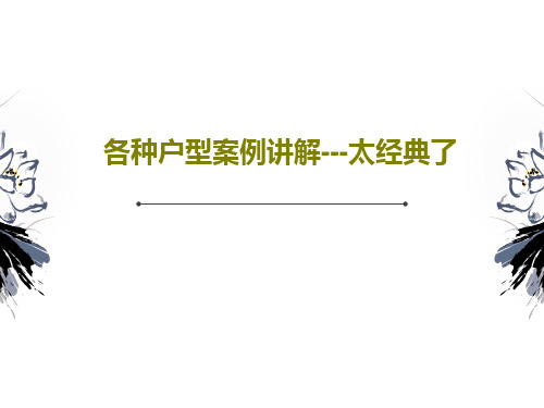 各种户型案例讲解---太经典了共72页PPT