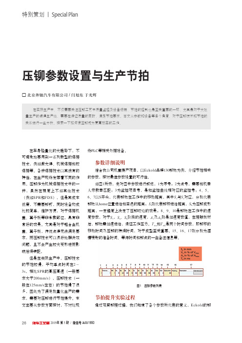 压铆参数设置与生产节拍