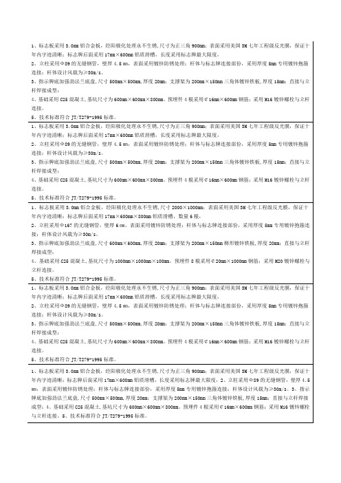 云南省道路交通标牌技术规范(完整)