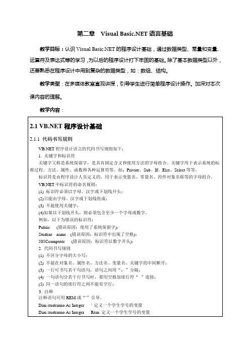BASICNET语言基础