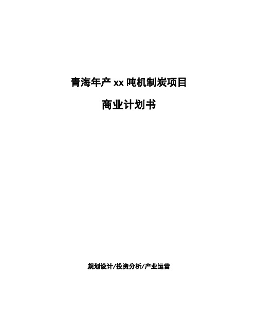 青海年产xx吨机制炭项目商业计划书