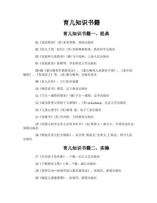 育儿知识书籍