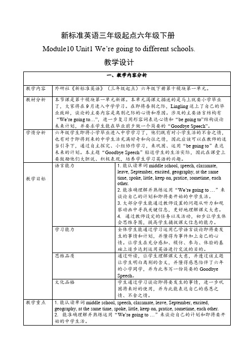六年级英语下册教案-Module 10 Unit 1(2)-外研版