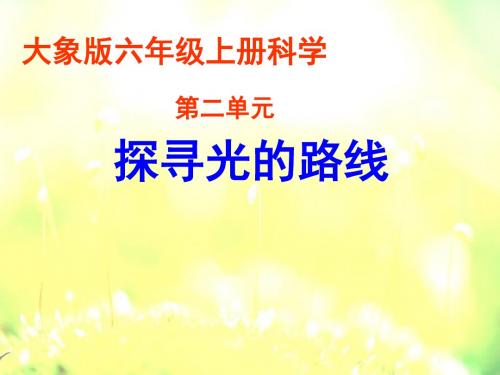 大象2001版小学科学六年级上《第二单元 让生活充满阳光  2 探寻光的路线》公开课PPT课件_9