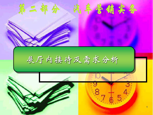 汽车营销展厅内接待及需求分析ppt课件