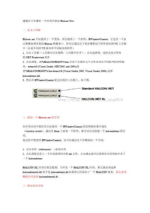 VS使用HALCIN_NET控件