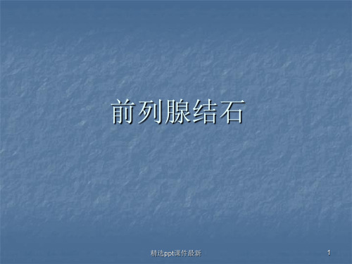 前列腺结石PPT课件