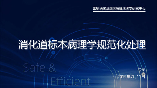 消化道标本病理学规范化处理 徐瑞