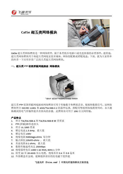 Cat5e超五类网络模块