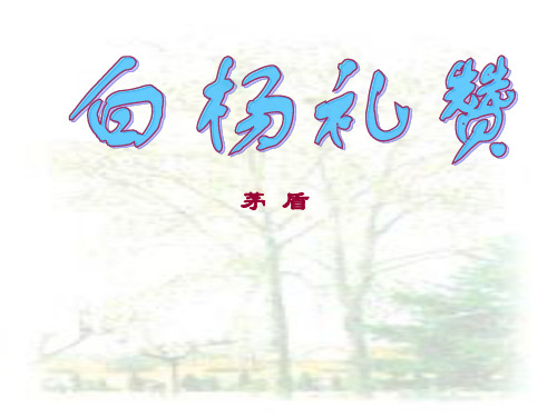 白杨礼赞课件 (2)