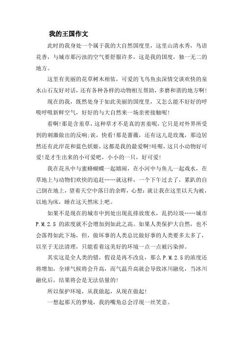 我的王国作文精选