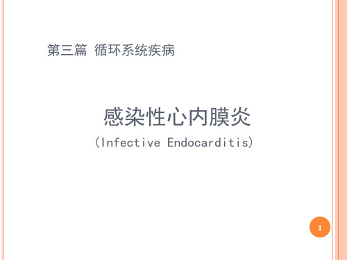 感染性心内膜炎患者护理新ppt课件