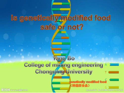 Genetically modified food is safe or not