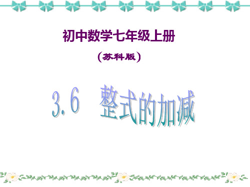 3.6整式的加减