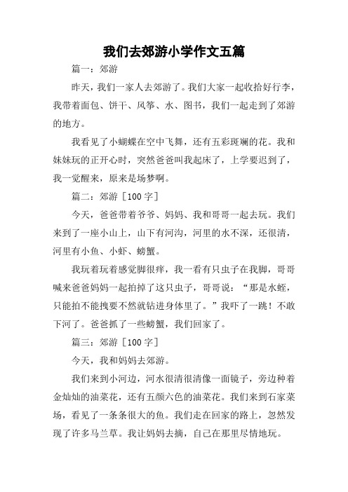 我们去郊游小学作文五篇