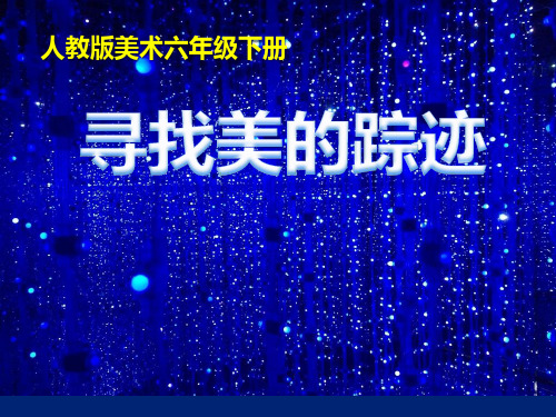 人教版小学美术六年级下册2课 寻找美的踪迹 课件