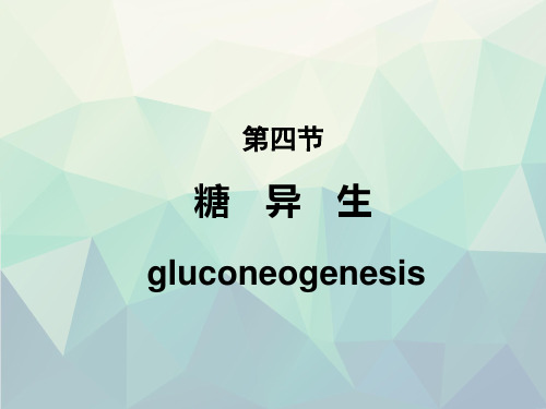 糖代谢其他代谢