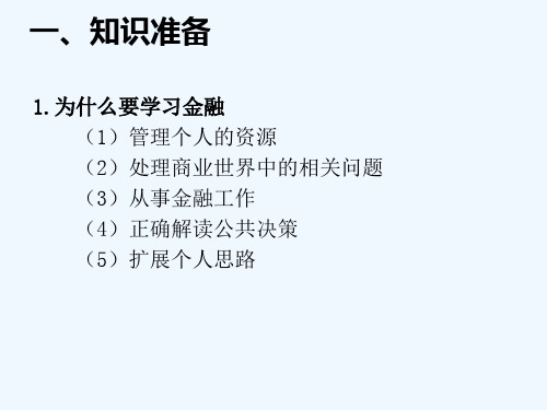 金融基础知识讲座ppt课件