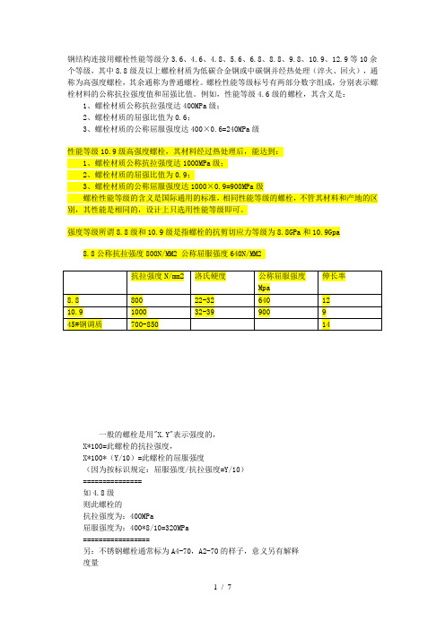 螺栓强度等级