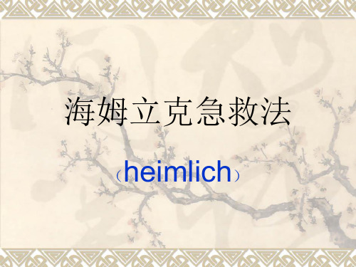 海姆立克急救法