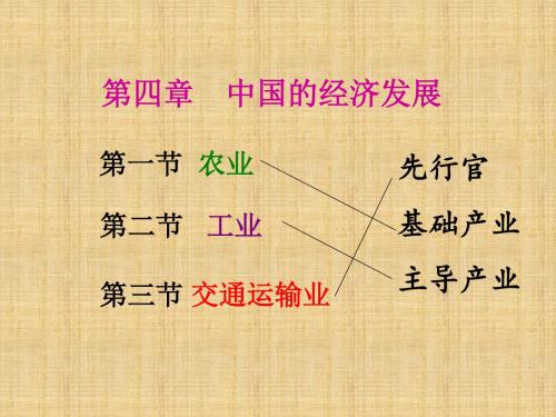 噶米精编山东省泰安市中考地理一轮复习 第十四课 中国的经济发展复习课件