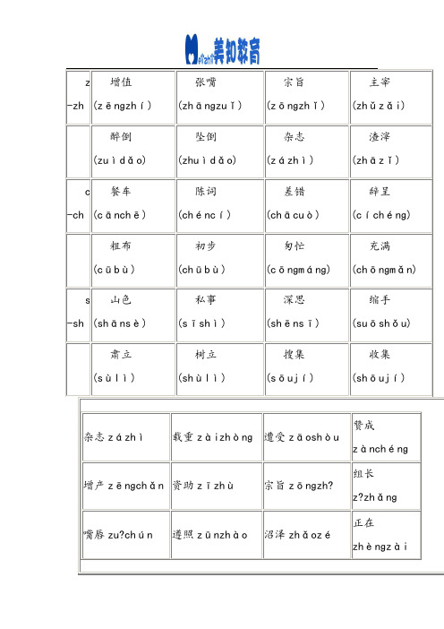 美知对外汉语外国人学汉语发音练习