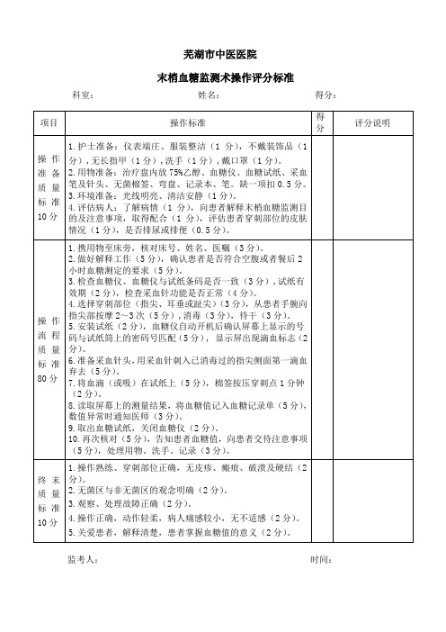 床边血糖测量法