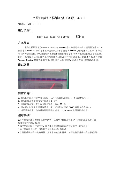 蛋白示踪上样缓冲液