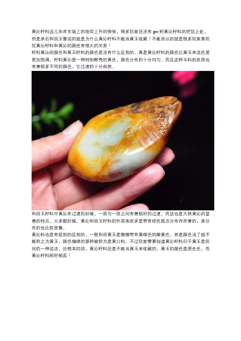 黄沁籽料和黄玉到底差在哪里？知道这2点玩家就不再忽悠你