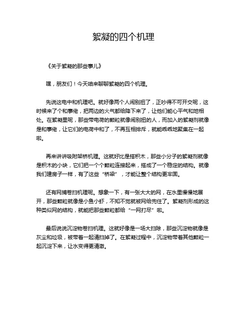 絮凝的四个机理