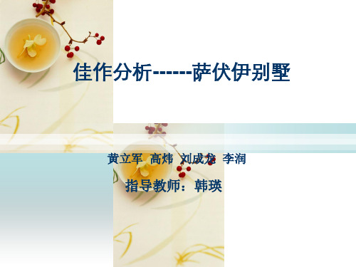 萨伏伊别墅空间分析(1)