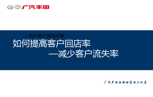 如何提升客户回店率减少客户流失率方案ppt课件