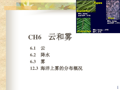 航海气象与海洋学第六章云、降水和雾讲诉