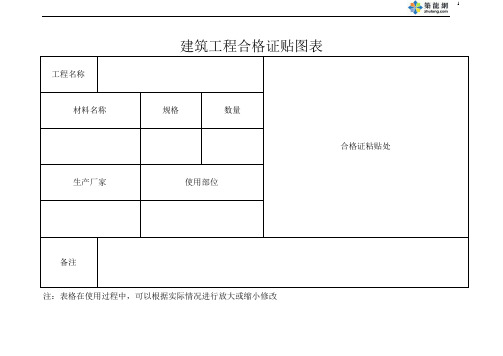 合格证贴图表