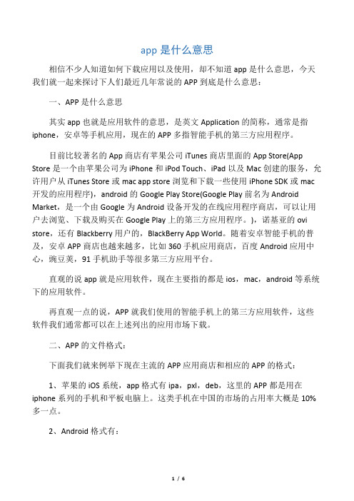 app是什么意思