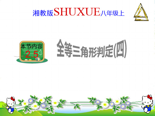 湘教版八年级数学上册《全等三角形的判定(四)》课件(共11张幻灯片)