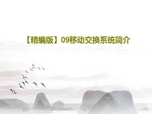 【精编版】09移动交换系统简介PPT文档36页