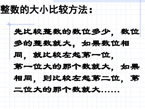 二年级数学整数的大小比较方法(新编201910)
