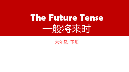小学英语六年级下册专题复习——一般将来时(课件)
