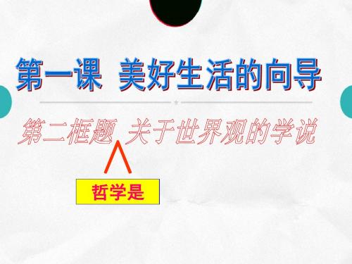 人教版高中政治必修4 1.2关于世界观的学说 (共20张PPT)