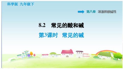 科学版九年级化学下册第8章 常见的酸、碱、盐 8.2.3 常见的碱【习题课件】