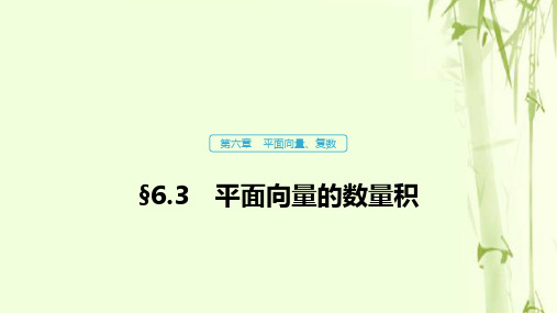 浙江高考数学一轮复习第六章平面向量复数6.3平面向量的数量积课件